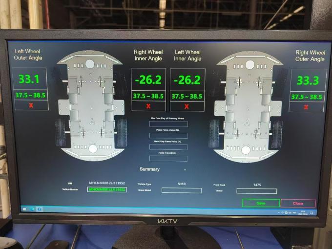CTZJ - 10 차량 스티어링 각도 검사기 산업 제어 시스템을 갖춘 트럭 및 자동차용 차량 검사 장비