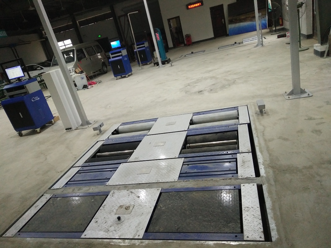 5in1 롤러 브레이크 검사기 4000kg 최대 축 부하, 듀얼 플레이트 사이드 슬리프 및 차량 테스트 라인용 산업 제어 컴퓨터