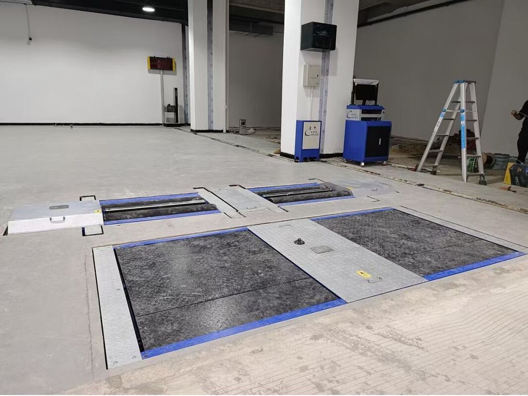 정비소에 대한 카테시 트럭 시험 경로 자동차 롤러 브레이크 테스트 세력 엑셀 로드 듀얼 플레이트 사이드 슬리프 테스터 10T 용량