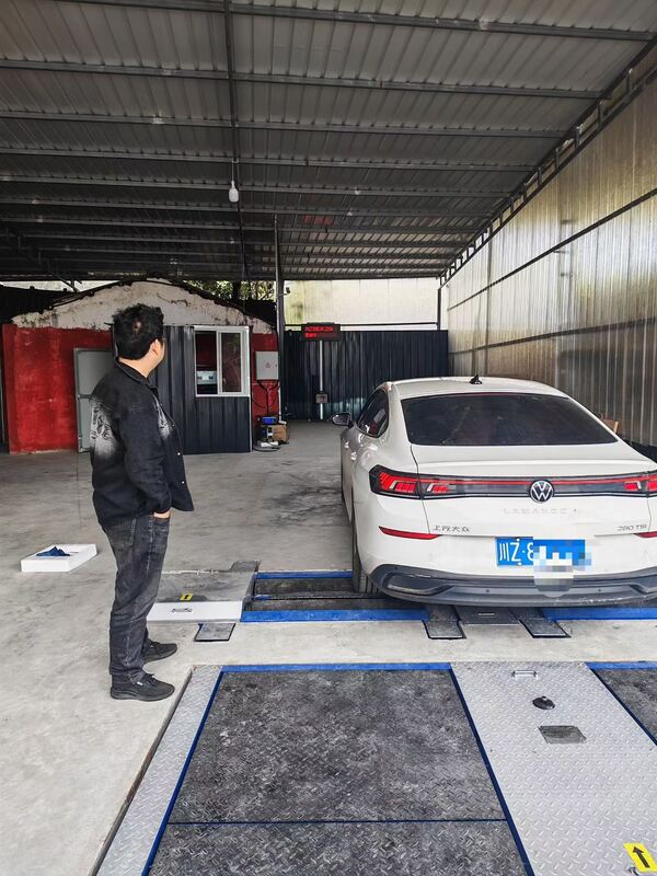 정비소에 대한 카테시 트럭 시험 경로 자동차 롤러 브레이크 테스트 세력 엑셀 로드 듀얼 플레이트 사이드 슬리프 테스터 10T 용량