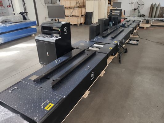 2륜 오토바이 시험 라인 브레이크력 축중 속도계 클램프 휠 얼라인먼트 헤드라이트 테스터